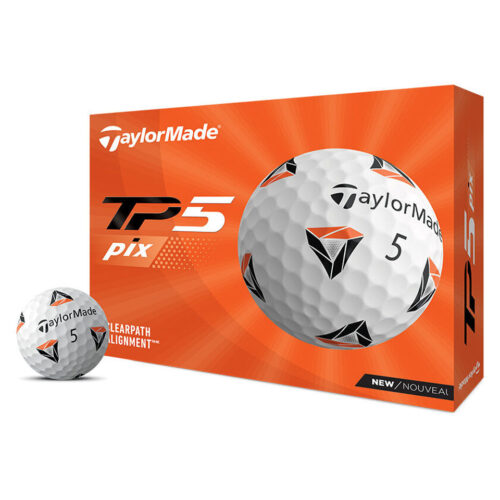 TaylorMade TP5 Pix Golf Balls – 1 Dozen White - Front