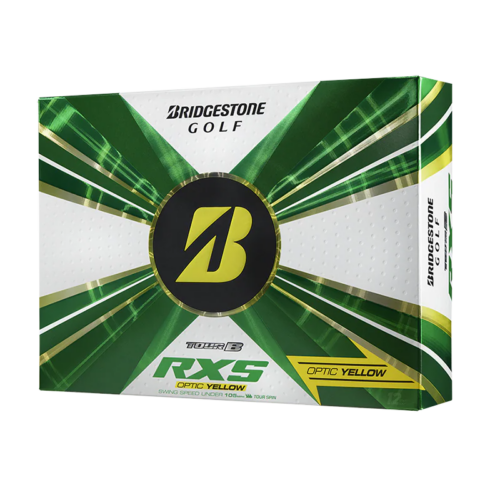 Bridgestone Tour B RXS Golf Balls - 1 Dozen Yellow - Box Front
