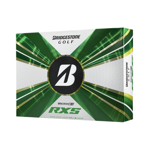 Bridgestone Tour B RXS Golf Balls - 1 Dozen White, Box Front