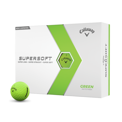 Callaway Supersoft Golf Balls - 1 Dozen Matte Green - Box Front