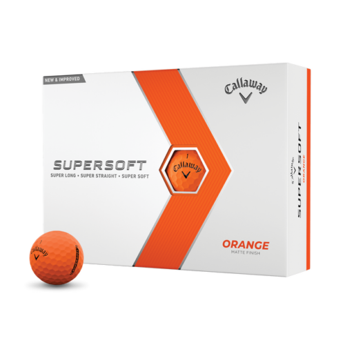 Callaway Supersoft Golf Balls - 1 Dozen Matte Orange - Box Front