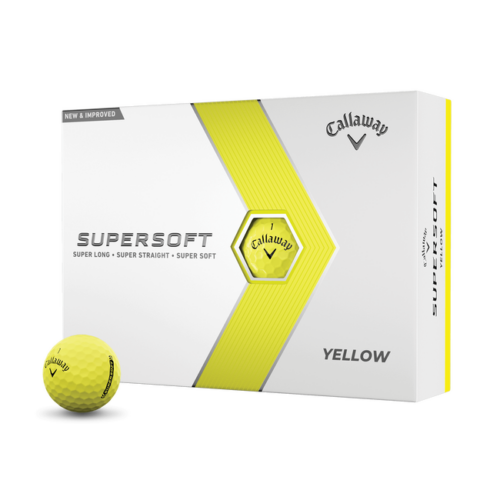 Callaway Supersoft Golf Balls - 1 Dozen Yellow - Box Front